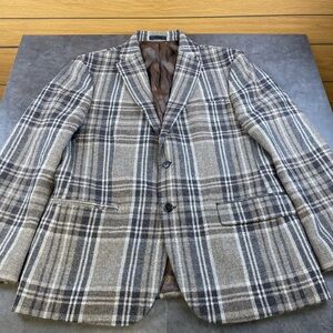 Lauren Ralph Lauren Men’s Brown & Gray Plaid Wool-Blend Sport Coat 44R
